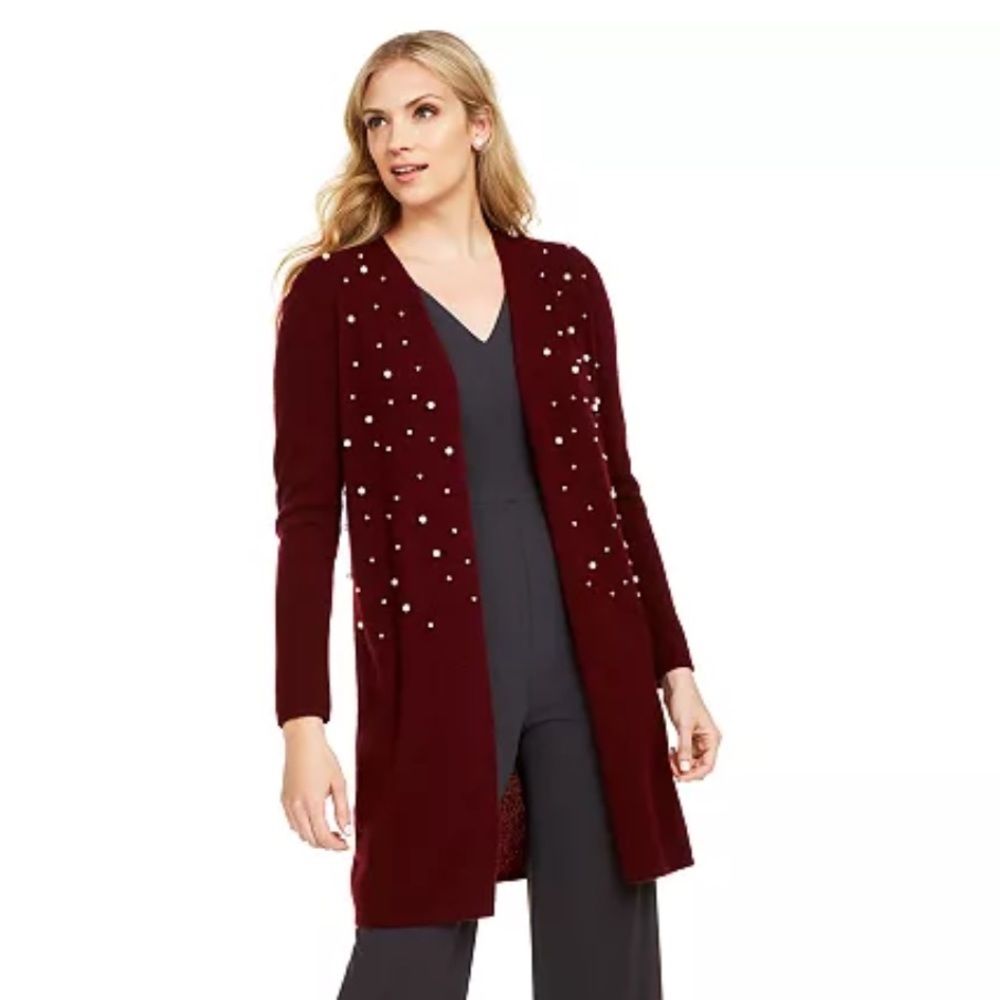 Charter Club Luxury Cashmere long duster sweater.